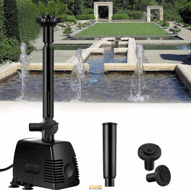 Pompe à eau submersible pour fontaine de jardin ou bassin – idéale pour circulation d’eau et décoration aquatique.