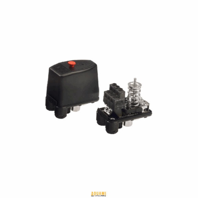 Pressostat électrique pour compresseur – modèle 4 voies avec régulation de pression 220V.
