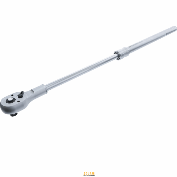 Cliquet réversible 3/4 pouce en acier chrome, avec poignée ergonomique.