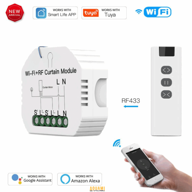 Interrupteur WiFi pour Volet Roulant et Store – Contrôle à distance avec télécommande et application mobile