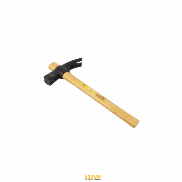 Marteau arrache-clou avec manche en bois – outil robuste de menuiserie et bricolage