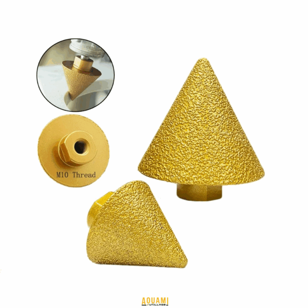 Fraise 45° pour marbre – diamètre réglable 9–38 mm, finition chanfrein et biseau
