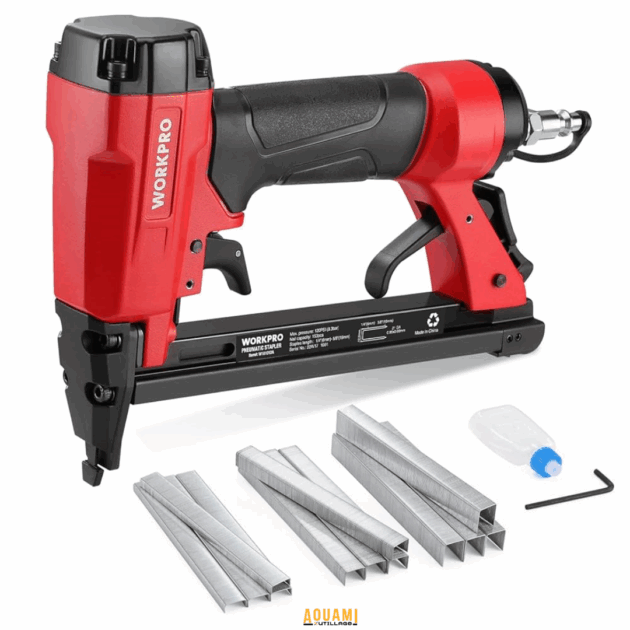 Pistolet agrafeuse pneumatique 8016 – outil pro pour sellerie, tapisserie et menuiserie