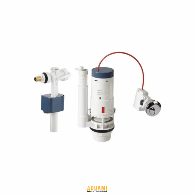 Mécanisme WC avec flotteur à câble – kit complet de chasse d’eau double volume silencieux et économique