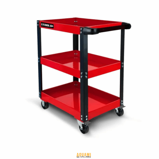 Chariot d’atelier BM TOOLS TOOLCART à 3 étages – desserte et rangement pour outils, capacité 150 kg