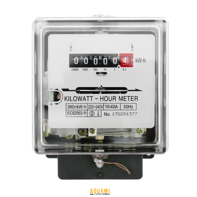 Compteur électrique 2 fils 10A–30A monophasé – affichage numérique haute précision