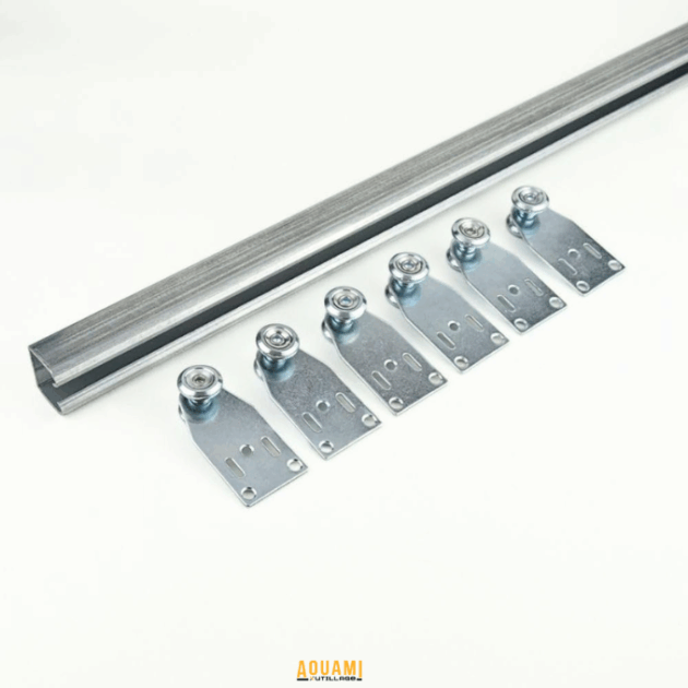 Rail coulisse aluminium OMG 6 mètres – guide porte coulissante robuste et silencieux