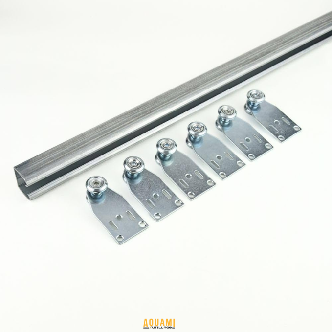 Rail coulisse aluminium OMG 6 mètres – guide porte coulissante robuste et silencieux