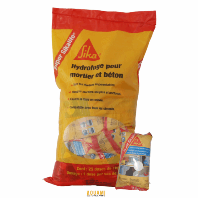 SIKALITE poudre 1kg SIKA – additif hydrofuge pour béton et mortier