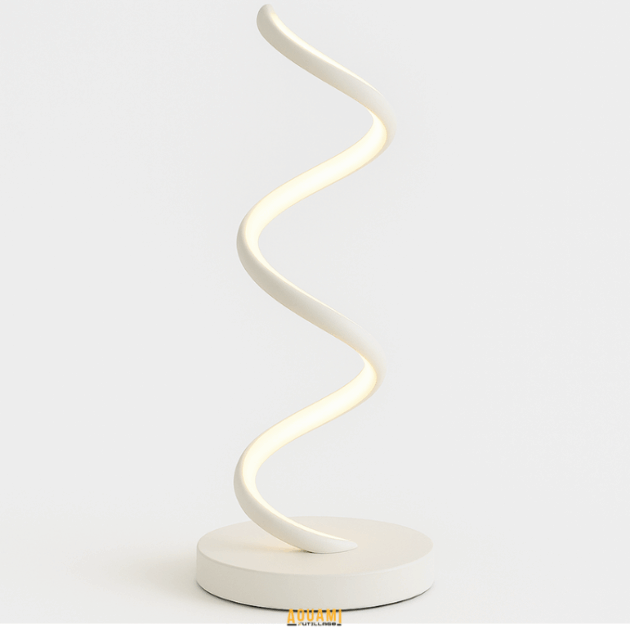 Lampe de table LED E27 aluminium blanc – Abat-jour design 3CCT