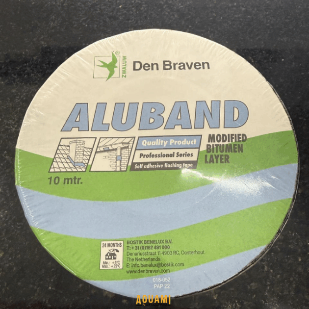 Bande d’étanchéité Butyband Aluband 10m x 10cm Den Braven – aluminium