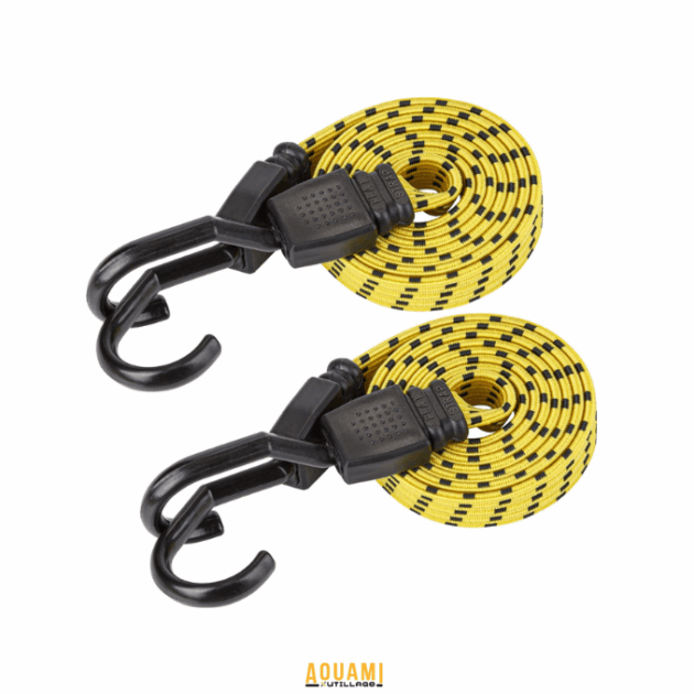 Tendeur élastique plat 1 mètre avec deux crochets