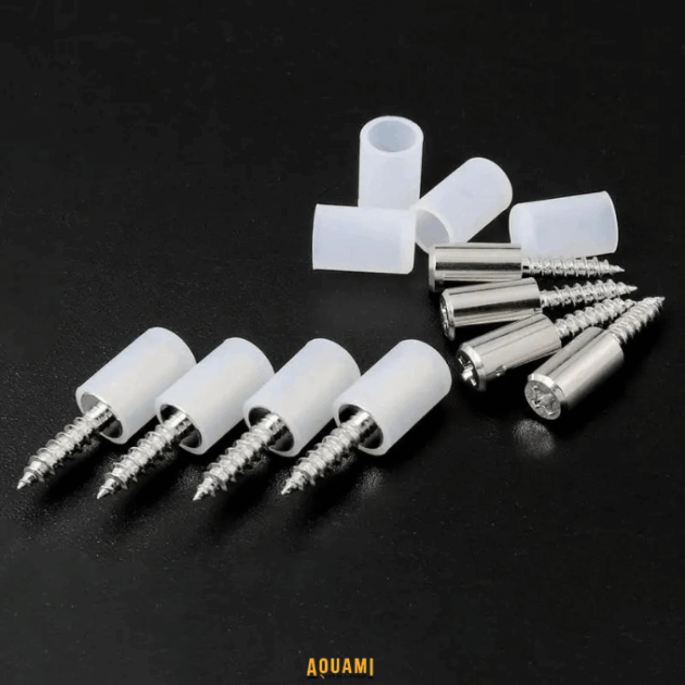 Support d’étagère à vis 25 mm avec cache transparent