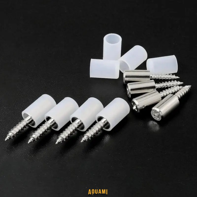 Support d’étagère à vis 25 mm avec cache transparent