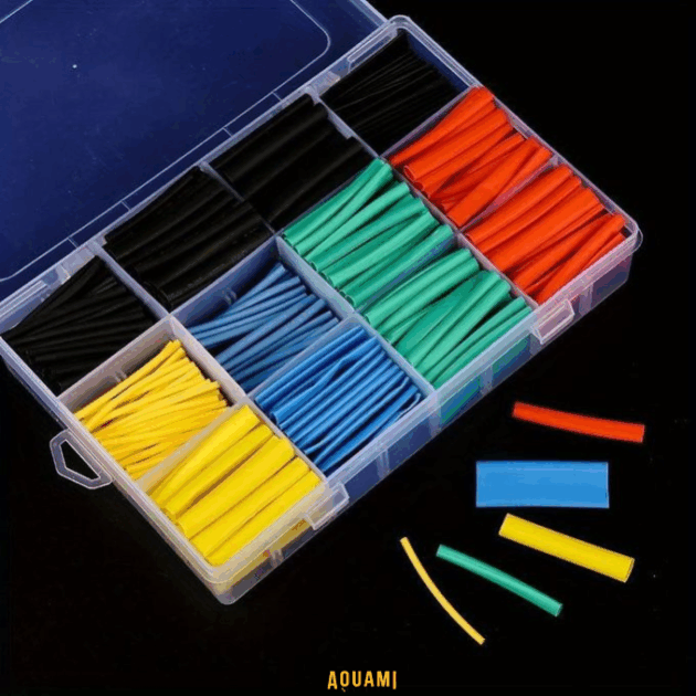 Boîte de gaines thermorétractables 385 pièces pour câbles électriques