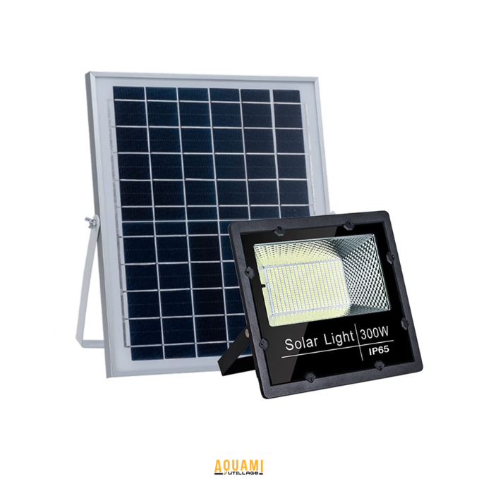 Projecteur solaire LED 60W / 100W – éclairage extérieur puissant, étanche et autonome.
