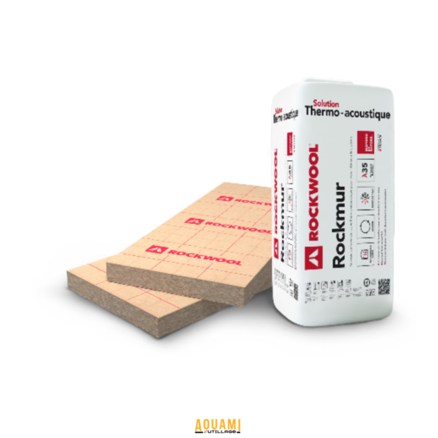Laine de roche ROCKMUR Kraft 5 cm – Isolation thermique et acoustique haute performance.