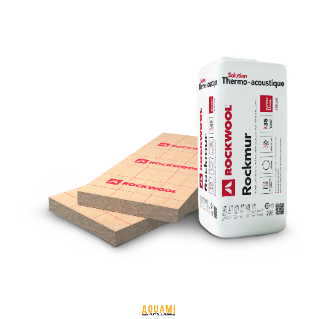 Laine de roche ROCKMUR Kraft 5 cm – Isolation thermique et acoustique haute performance.