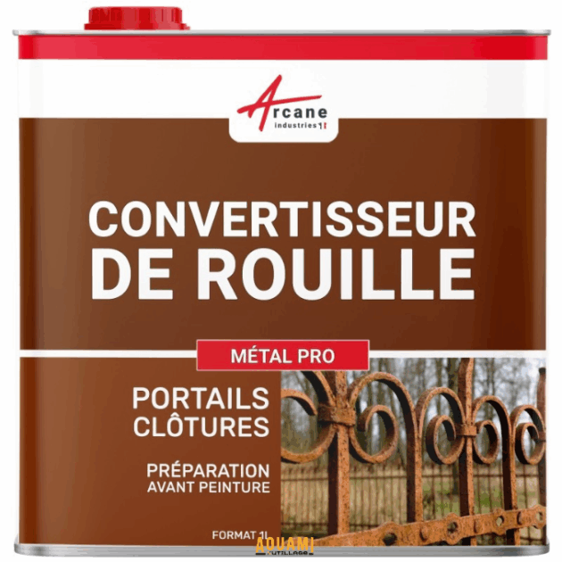 Convertisseur de rouille 500 ml pour portails et clôtures – préparation avant peinture