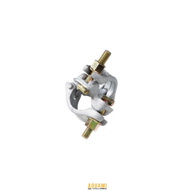 Collier d’échafaudage fixe en acier galvanisé pour fixation de tubes