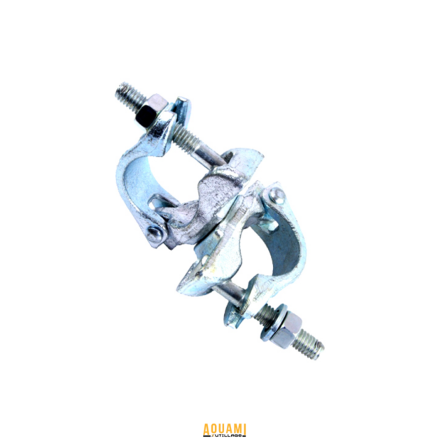 Collier d’échafaudage pivotant en acier galvanisé pour fixation de tubes