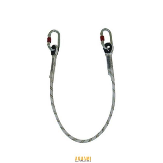 Corde de sécurité pour harnais antichute utilisée en travaux en hauteur