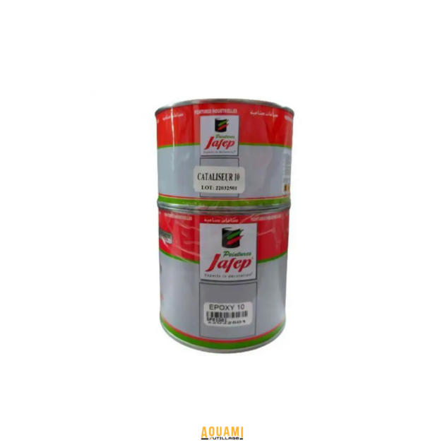 Époxy bi-composant JAFEP 5 kg avec catalyseur pour revêtement de sols industriels et garages.