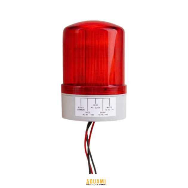 Gyrophare magnétique rouge TOSUN LTD-2071 12V 24V 220V