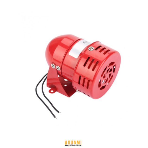 Sirène d’alarme électrique rouge 220V 12V 24V