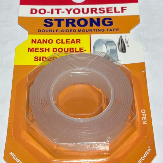 Scotch double face transparent 18mm 2m haute résistance