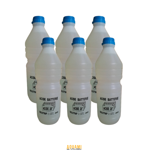 Acide batterie N°28 avec bouchons rouges