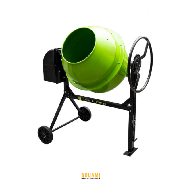 Bétonnière électrique 1050W 260L grande capacité pour chantier construction