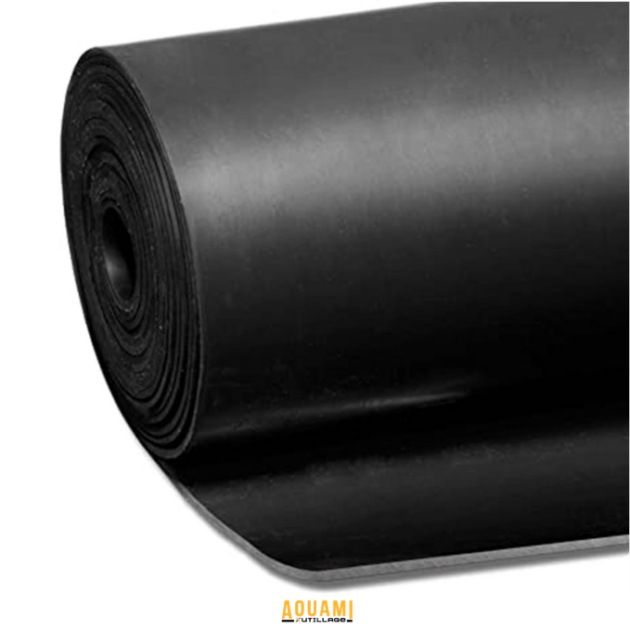 Tapis caoutchouc 1.2x10m épaisseur 5mm antidérapant usage industriel intensif