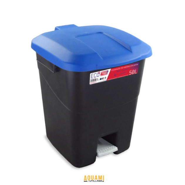 Poubelle à pédale 50L TAYG Espagne plastique hygiénique