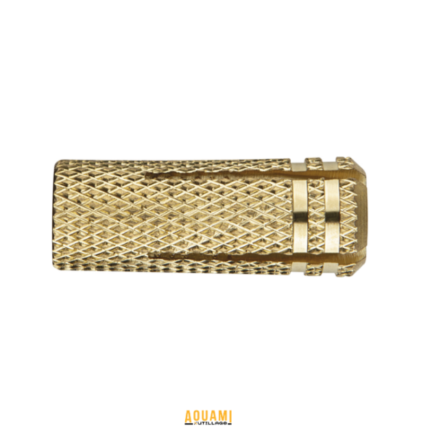 Cheville femelle 8mm laiton INDEX pour tige filetée fixation murale
