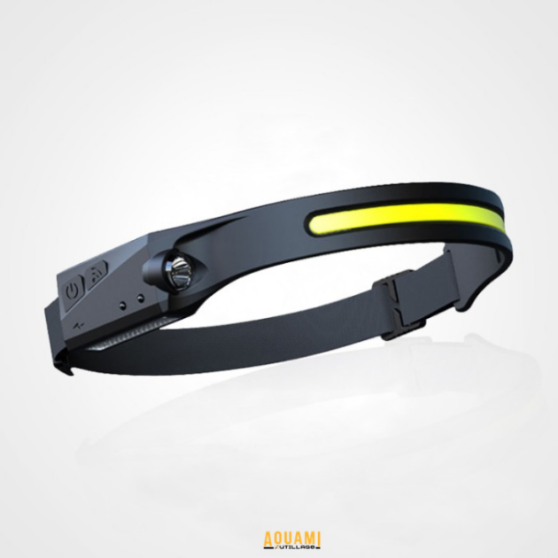Lampe frontale LED puissante avec bandeau réglable éclairage mains libres
