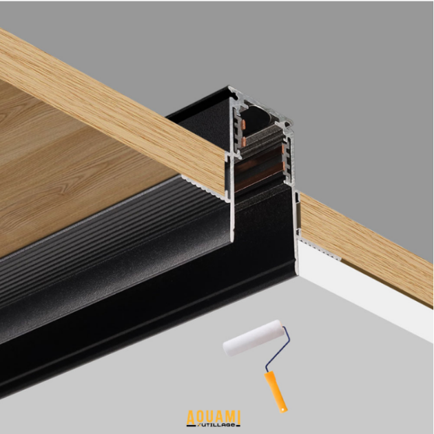 Rail magnétique encastré 2m éclairage LED plafond moderne