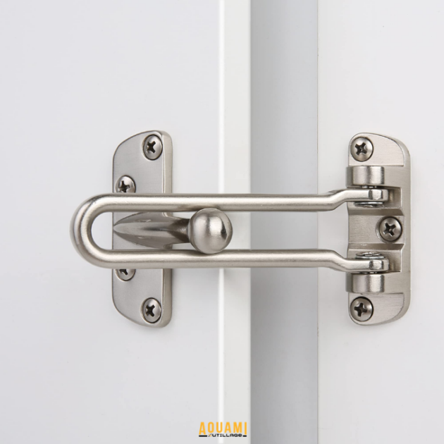 Verrou de sécurité métallique pour porte et portail