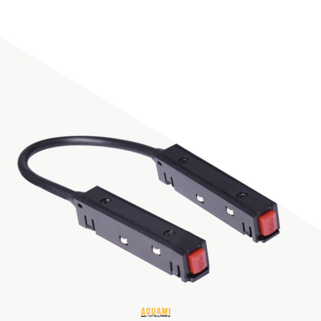 Corner connector rail magnétique encastré pour éclairage LED
