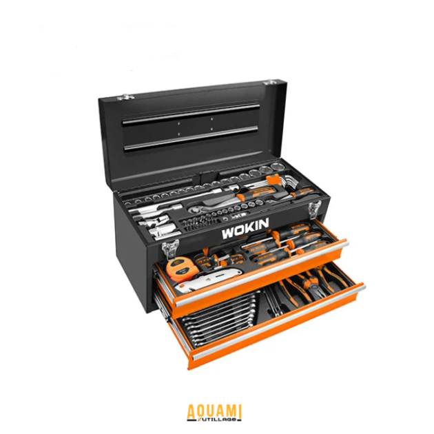 SERVANTE OUTILLAGE 3 TIROIRS 98 PCS WOKIN