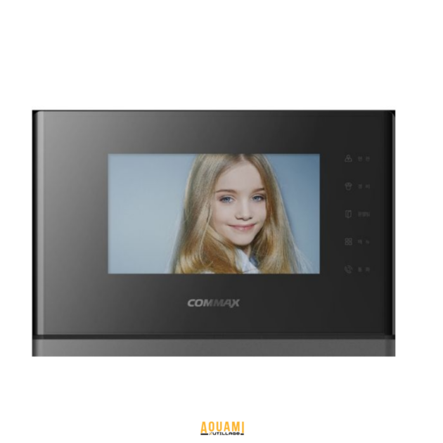 Moniteur vidéophone COMMAX 7 pouces couleur métal noir