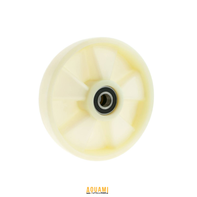 Roue de transpalette en nylon blanc Ø180 × 50 mm