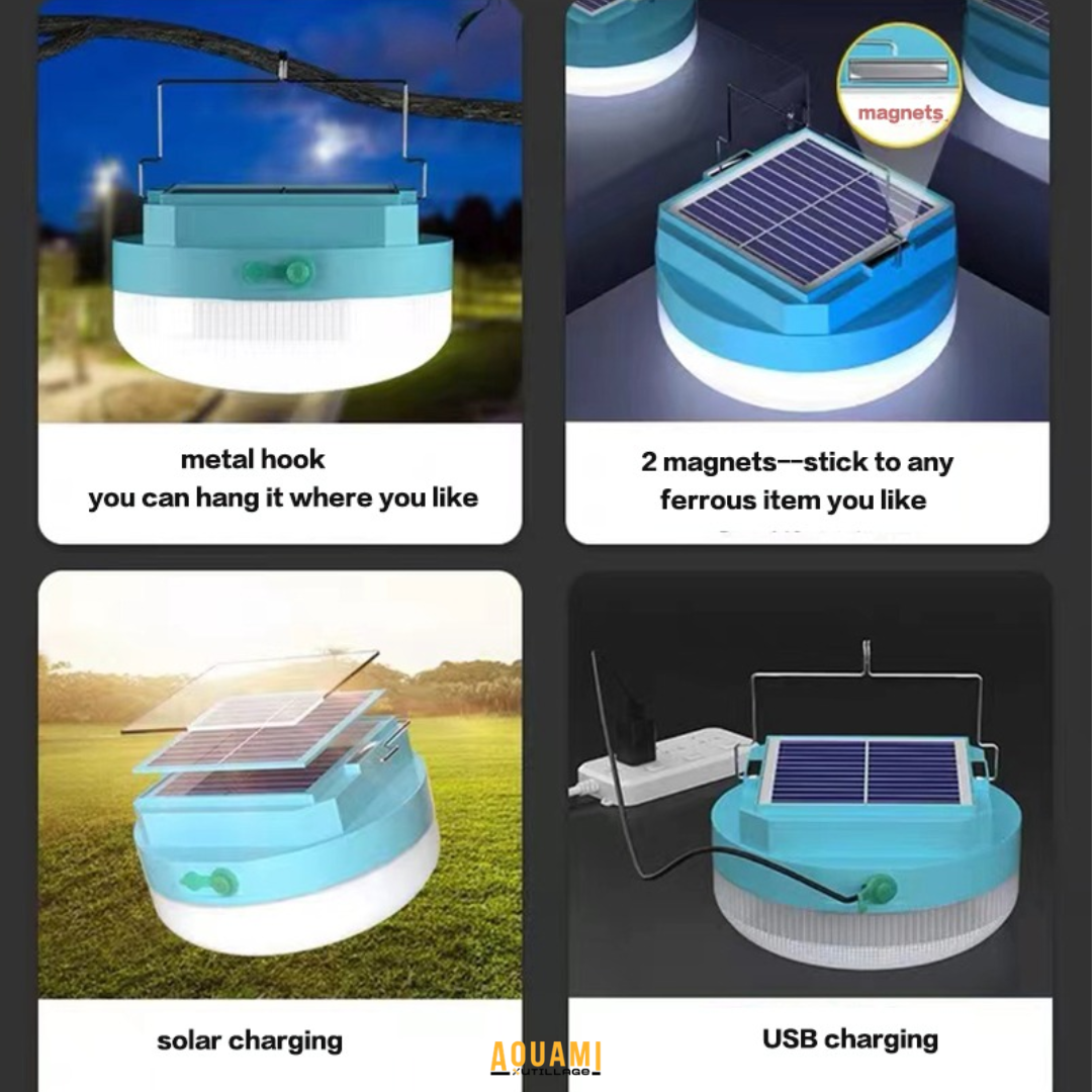 LAMPE LED SOLAIRE RECHARGEABLE AVEC USB 100W – Image 2