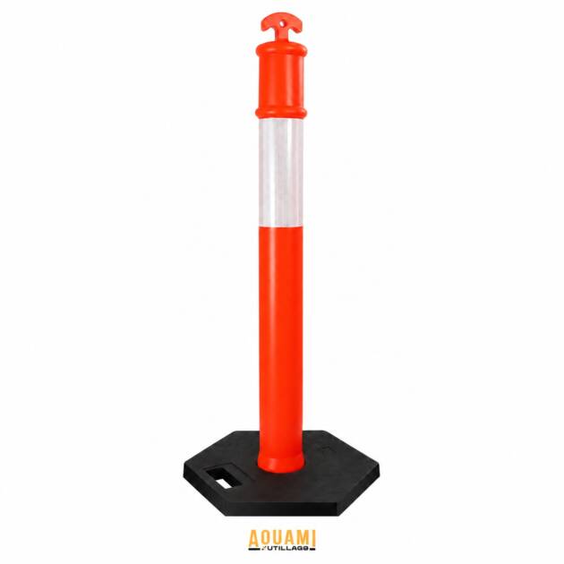 Poteau de signalisation anti-stationnement avec socle 115 cm 6 kg pour parking