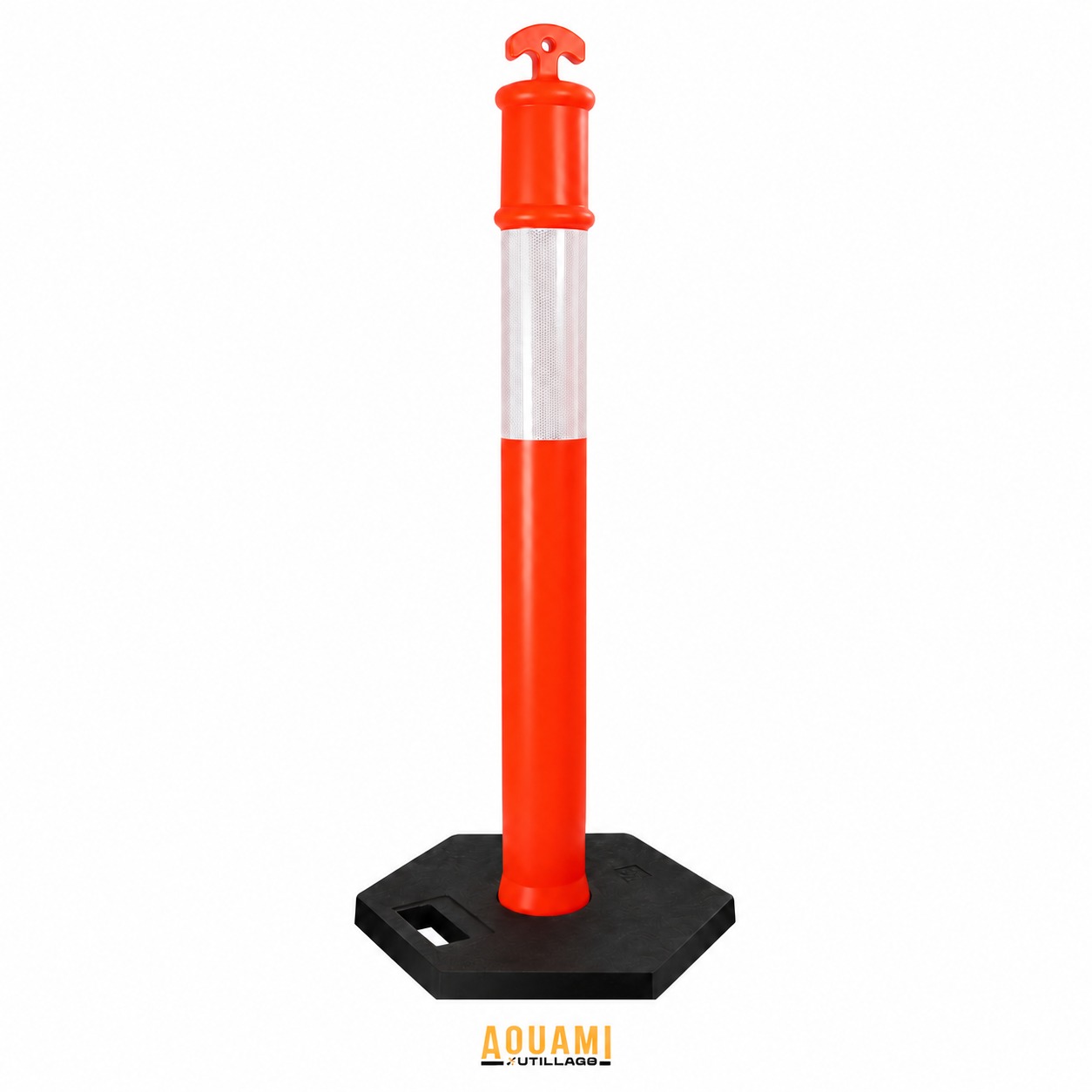 Poteau de signalisation anti-stationnement avec socle 115 cm 6 kg pour parking